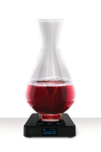 vSpin / Spiegelau Active Wine Decanter - Hand Assembled 100% Lead-free German Crystal – Electric Wine Aerator set – Original Patented Decanting Carafe – Elegant Wine Gift Luxury Wine accessories