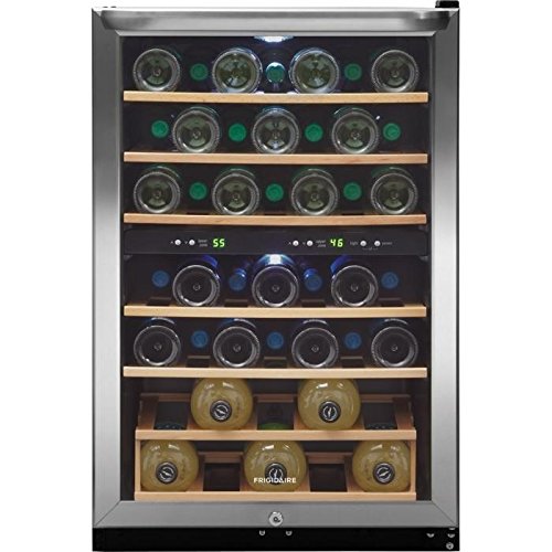 Frigidaire Two-Zone Wine Cooler with 38 Bottle Capacity